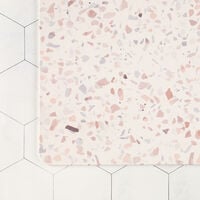 4Living Diatomite kylpyhuonematto 39x60 cm valkoinen/beige